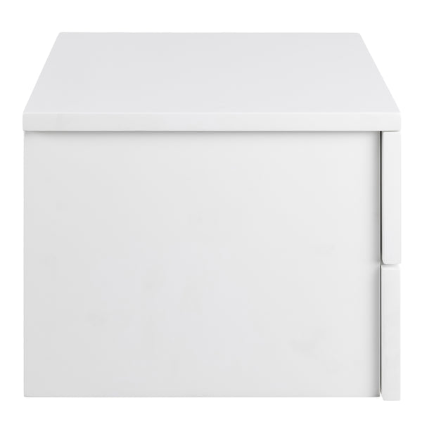 Avignon Bedside Table with 2 Drawers in White