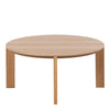 Maxime Round Coffee Table in Matt Oak