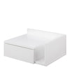 Avignon Square Bedside Table with 1 Drawer & Small Shelf in White