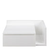 Avignon Square Bedside Table with 1 Drawer & Small Shelf in White