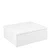 Avignon Square Bedside Table with 1 Drawer in White