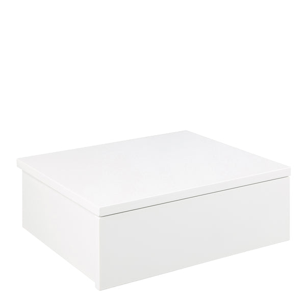 Avignon Square Bedside Table with 1 Drawer in White