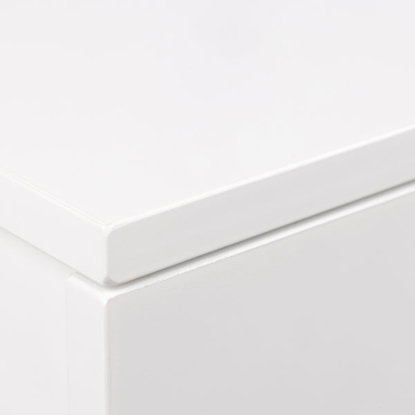 Avignon Square Bedside Table with 1 Drawer in White