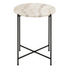 Avila Side Table with White Marble Top 42x45cm