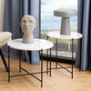 Avila Side Table with White Marble Top 52x40cm