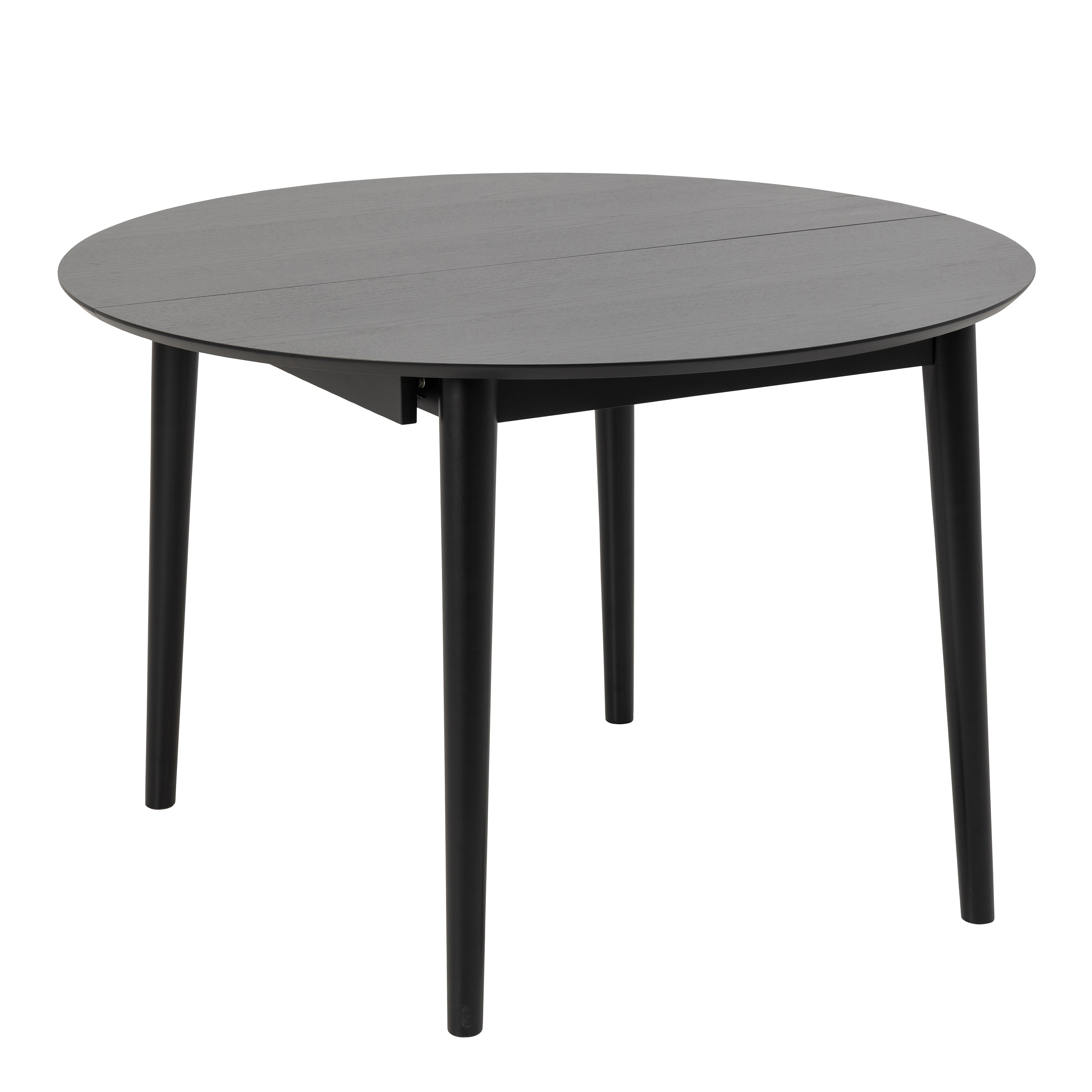 Montreux Round Extending Dining Table in Black 115-154 cm