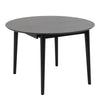 Montreux Round Extending Dining Table in Black 115-154 cm