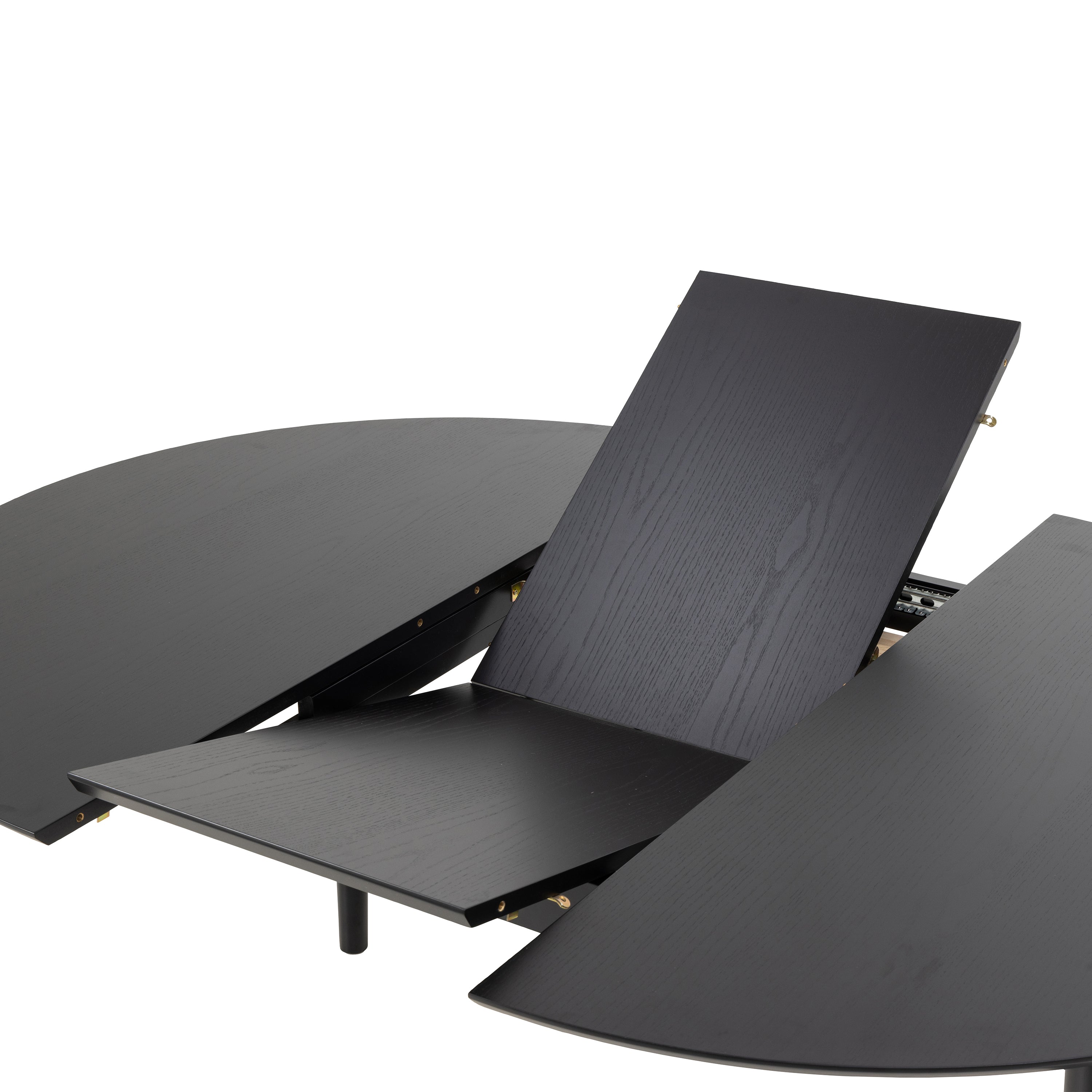 Montreux Round Extending Dining Table in Black 115-154 cm