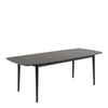 Montreux Rectangular Extending Dining Table in Black 180-219 cm