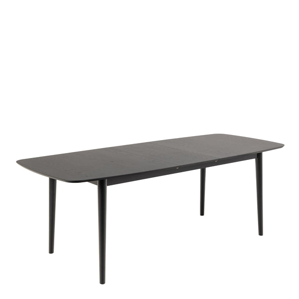 Montreux Rectangular Extending Dining Table in Black 180-219 cm