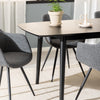 Montreux Rectangular Extending Dining Table in Black 180-219 cm