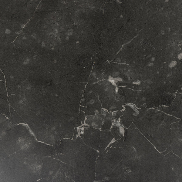 Spiro Coffee Table with Black Marble Melamine Top & Black Legs