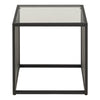 Strington Side Table in Black with Glass Top