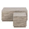 Dice Coffee Table Set in Grey Marble Effect