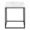 Barossa Coffee Table with White Marble Effect Top & Black Base 40cm