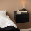 Avignon Bedside Table with 2 Drawers in Black