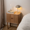 Langley Square Bedside Table in Oak