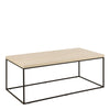 Barossa Coffee Table with Light Oak Top & Black Steel Base 110x55x45cm