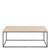 Barossa Coffee Table with Light Oak Top & Black Steel Base 110x55x45cm