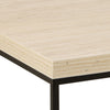 Barossa Coffee Table with Light Oak Top & Black Steel Base 110x55x45cm