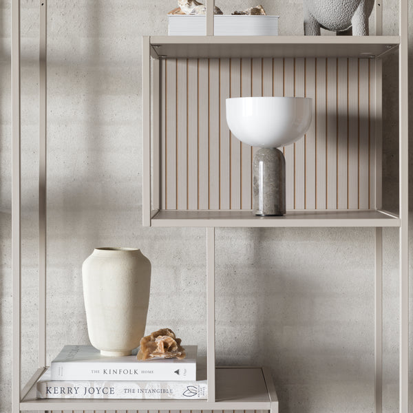 Seaford Tall Grey Metal Bookcase with 5 Shelves