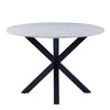 Heaven Round Dining Table with White Polished Marble Top