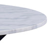 Heaven Round Dining Table with White Polished Marble Top