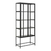 Seaford Tall Black Metal 2 Door Display Cabinet