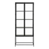 Seaford Tall Black Metal 2 Door Display Cabinet