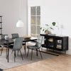 Angus 3 Door Sideboard in Black