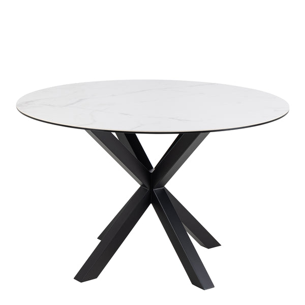 Heaven Round Dining Table with Ceramic White Top