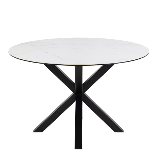 Heaven Round Dining Table with Ceramic White Top