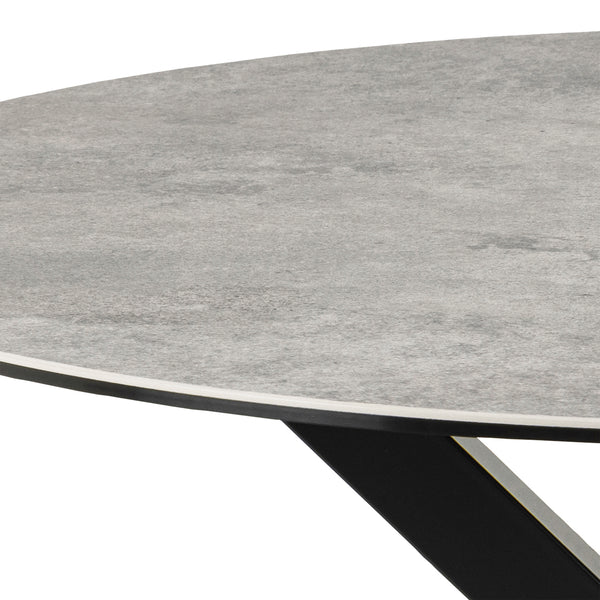 Heaven Round Dining Table with Ceramic Grey Top
