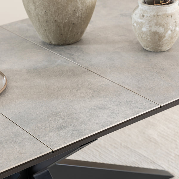Heaven Extendable Dining Table with Ceramic Grey Top 200cm
