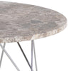 Prunus Round Coffee Table with Grey-Brown Marble Top