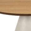 Soli Low Round Coffee Table in Oak/Grey 65x43cm
