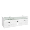 Alba Single Bed with 6 Drawers White