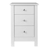 Florence 3 drawer bedside in White