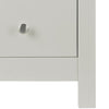 Florence 3 drawer bedside in Soft Grey
