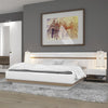 Chelsea Bedroom Kingsize Bed in white with an Oak trim with Lift Up Function