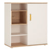 4KIDS Low cabinet with shelves (sliding door) with orange handles