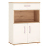 4KIDS 2 door 1 drawer cupboard with open shelf with lilac handles