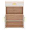 4KIDS 2 door 1 drawer cupboard with open shelf with orange handles