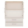 4KIDS 2 door 2 drawer cabinet with lilac handles