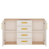 4KIDS 2 door 4 drawer sideboard with orange handles
