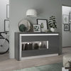 Lyon 120cm wall shelf in Platinum/Light Grey