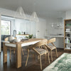Lyon Large extending dining table 160/200 cm in Riviera Oak/White High Gloss