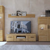 Cortina 2 door 1 drawer wide TV cabinet in Grandson Oak