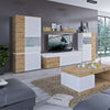Luci 1 door 2 drawer 150 cm TV unit (including LED lighting) in White and Oak
