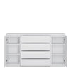 Fribo 2 door 4 drawer wide sideboard in White